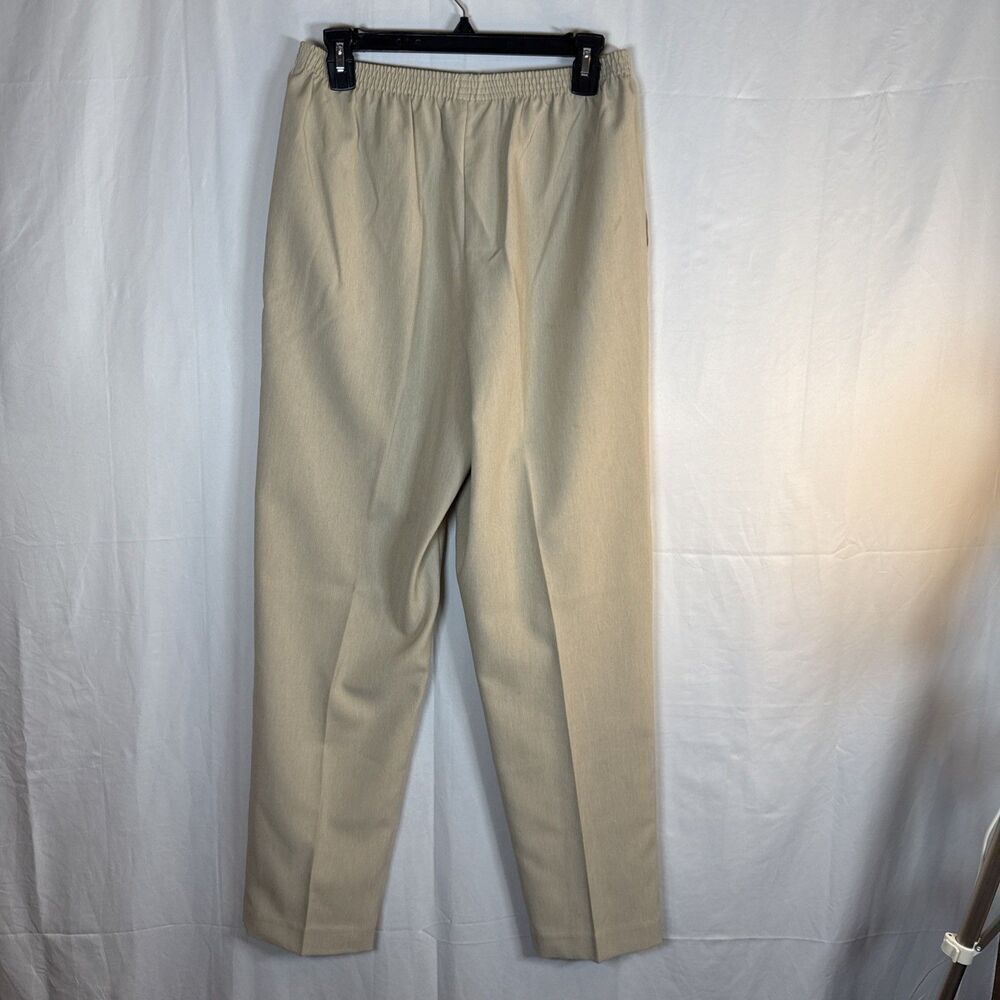 Women’s Alfred Dunner Khaki Pull On Elastic Waist Size 10 Preowned - Picture 9 of 15